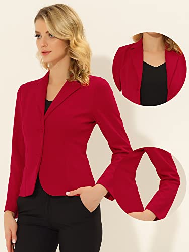 Allegra K Lapel Collar Blazer for Women's Long Sleeve Stretch Two Buttons Suit Office Work Jacket2