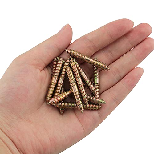 E-outstanding Pack de 20 Tirafondos para madera M6x40mm de hierro con cabeza plana y acabado zincado miniatura 5
