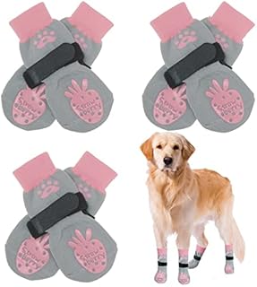 BEAUTYZOO Anti-Slip Dog Socks with Grips Traction Control for Small Medium Large Dogs, Non Skid Indoor Double Side Pet Paw Protector for Hardwood Floor Wear