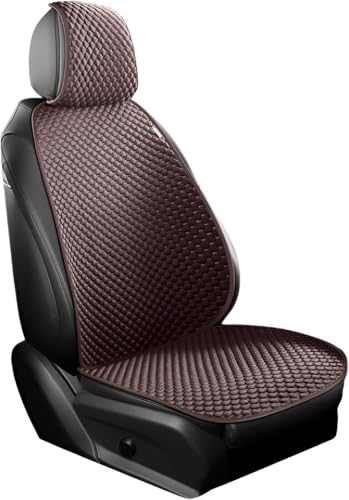 Citybabyカーシートカバー 車 涼しい シートカバー 汎用 軽自動車 夏 カーシートクッション 前座席用2枚+後部座席用 冷感座布団 丸洗いok クールカーシート 汚れ防止 シート保護 取付簡単 運転席 助手席 暑さ対策 (ブラウン,分割車 5人乗り