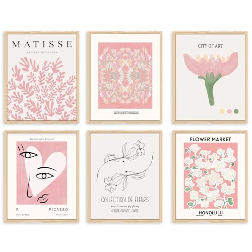 QIAOMICS Pink Flower Market Prints