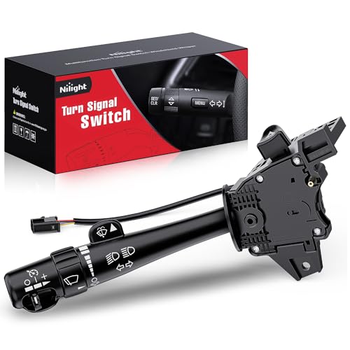 Image of Nilight Turn Signal Switch for 2003-2006 Chevy Silverado Tahoe GMC Sierra | Fit 2003 2004 2005 2006 Suburban Avalanche SSR Yukon Cadillac Escalade 2002-2009 Trailblazer Envoy Windshield Wiper Switches