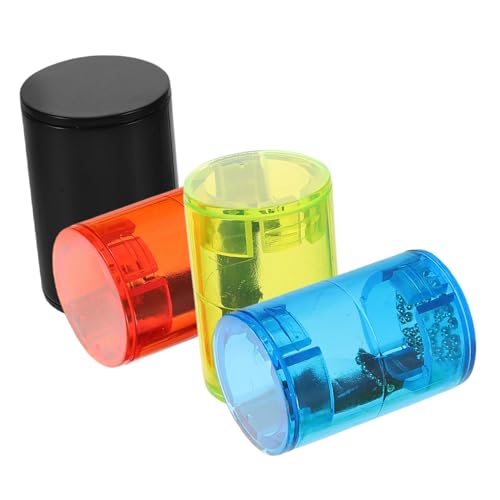 Garneck 4pcs Music Shakers Finger Maracas for Ukulele Guitar Banjo Rhythm Hammer Bell Set of 4 in Black Red Blue Green