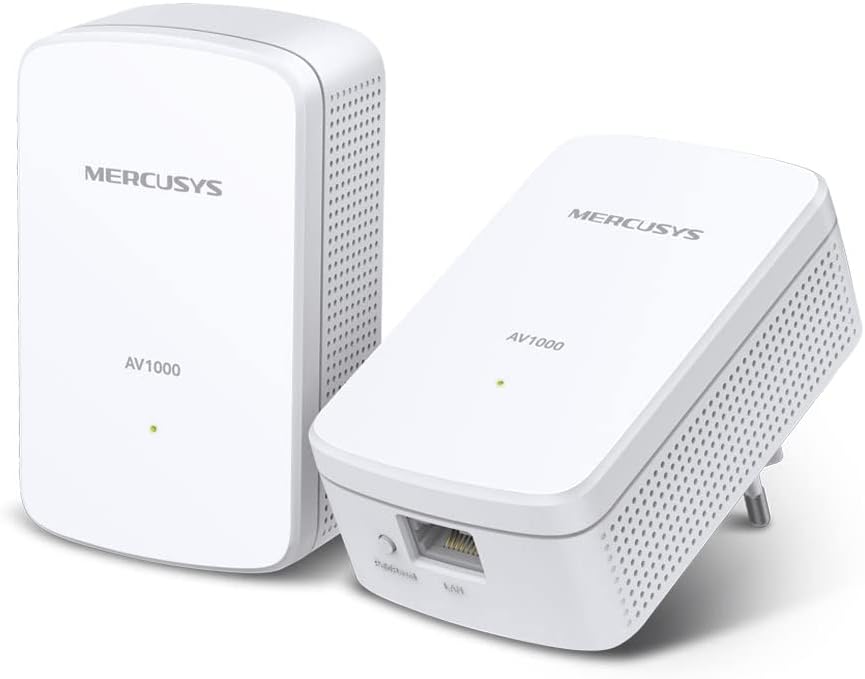 TP-Link MP500 Kit Powerline Kit Homeplug AV2 Up to 1000Mbps, 1 Gigabit Port, Plug & Play, Compatible with All Routers, Powerline Technology