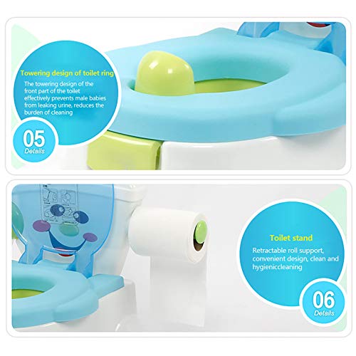 (Blauw) Baby Training Toilet Potje Stoel Kinderen Peuter Potje Veilig Materiaal Bescherming Baby - Afbeelding 8