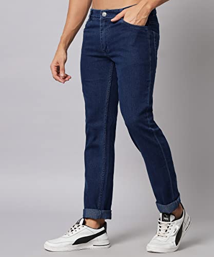 Image of STUDIO NEXX Men's Regular Fit Jeans|Stretchable Mid Rise Denim |Contrast Detailed Stitch