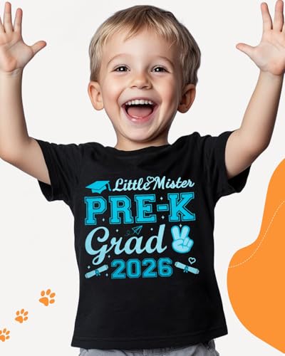 Image of Pre-K Graduation Shirt: Toddler Girls Boys Last Day of School T-Shirt Kids 2026 Preschool Graduation Gift Tops