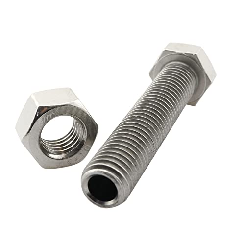 Image of 2pcs Cylindrical Hollow External Hexagon Screw 304 Stainless Steel Lamp Threading Screws Through Hole Bolt M10x30