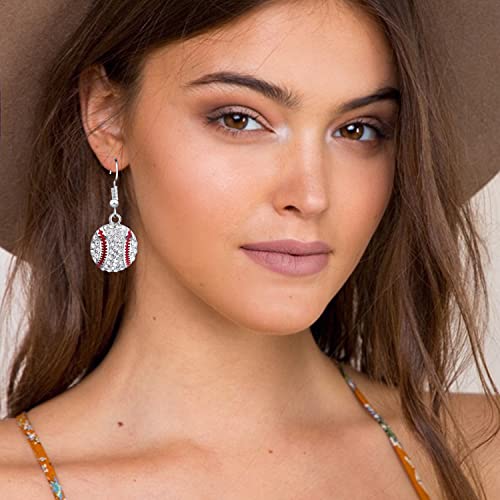 Baseball Rhinestone Drop Dangle Earrings Sports Jewelry for Women Girls Idea Gifts4