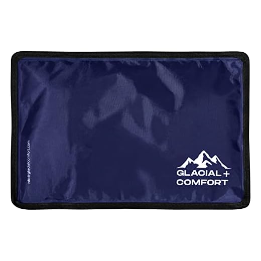 Glacial Comfort Gel Ice Pack for Back Pain - (12" x 8") Reusable Cold Pads for Hip, Knee, Shoulder Injuries, Muscle Strains, Migraine & Postpartum Recovery with Flex Technology - After Surgery.