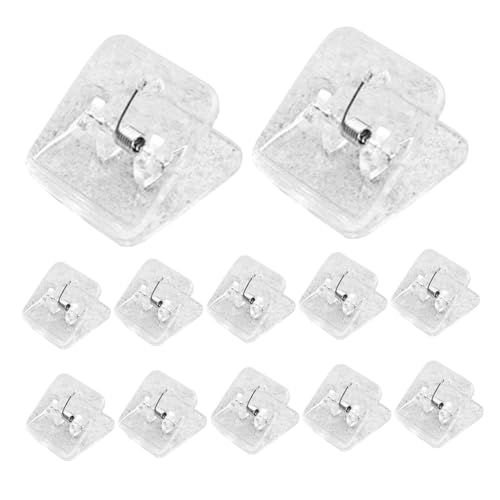 KESYOO 40個入り透明プラスチッククリップ 小型書類整理用ファイルクリップ オフィス用品で強力固定 多用途なペーパーオーガナイザー 学校