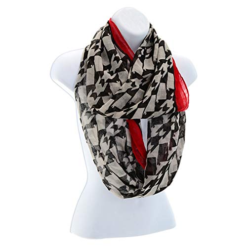 Women's Alabama Houndstooth and Crimson Red Infinity Scarf2