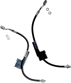 2 X Brake Hydraulic Hose Front Brake Hoses fits Chevrolet Cheyenne Silverado 2500 3500 HD 2011 2012 2013 2014 2015 2016 2017 fits GMC Sierra 2500 HD 2011 2012 2013-2017