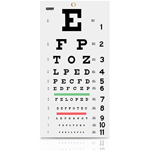 PECULA Eye Chart, Snellen Eye Chart, Wall Chart, Eye Charts for Eye Exams 20 feet 11 X 22 in. Cover