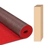 450GSM, 3ft x 20ft Red Carpet Runner for Events, Reusable TPR Non-Slip Backed Red Rug with Anti Slip for Wedding, Christmas, Indoor/Outdoor