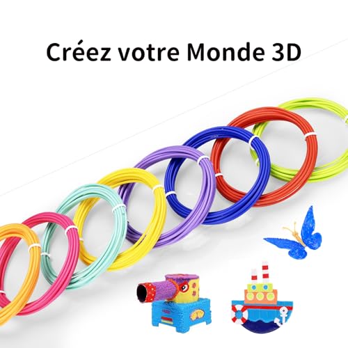 Kretrum 30 Couleurs PCL Filament pour Basse Température Stylo 3D, 1,75 mm 3D Pen Filament PCL, 10 Pieds par Couleur Total 300 Pieds, Incompatible avec 3D Doodler Start + Pen – vue 5