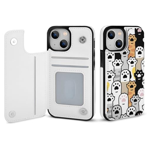 適用 iPhone12ProMax用ケース 手帳型 萌え ネコ 猫の足 可愛い スマホケース カード収納 スタンド機能 アイフォン12ProMaxケース 耐衝撃 PUレザー カバー 財布型 Case