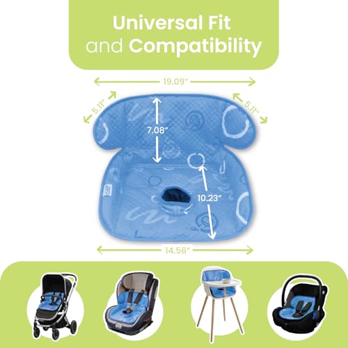 Image of Piddle Pad 2-Pack, Potty Training Car Seat Protector, Toddler Car Seat Cover & Stroller Protector, Machine Washable Waterproof Car Seat, Anti-Slip, Universal Fit (Blue)
