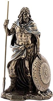 US 8.75 Inch Norse God - Baldur Cold Cast Bronze Sculpture Figurine