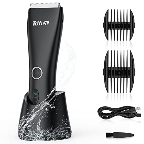 Tondeuse à cheveux professionnelle sans fil pour homme, avec affichage LED rechargeable par USB, 3 vitesses de réglage, kit de toilettage électrique avec 6 peignes de guidage étanches (06672) Cover