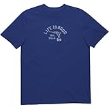 Life is good Men's Crusher Sketch Drill T-Shirt (Sapphire Blue)