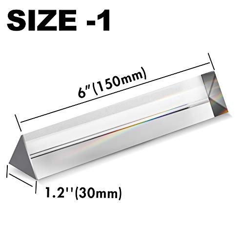 Young4Us BL-SLJ-X2 2 Pack 6-Inch Crystal Optical Glass Triangular Prism For Photography thumb #1