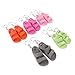 Juqrelith Silicone Mini Slippers Keychain, 5 Pairs, Multifunctional Lightweight, Compact Design - Durable Material, Fashionable Accessory for Wallets, Bags, and Keys