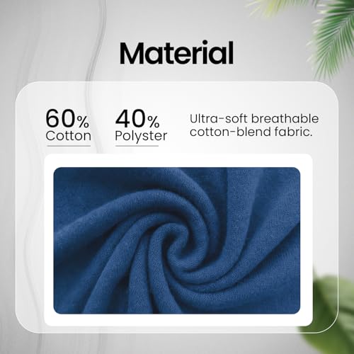 Pack of 6 Men’s Casual Stylish Plain T-Shirts – Multipack Short-Sleeve Crewneck Tshirt for Man (Soft Cotton Blend)4