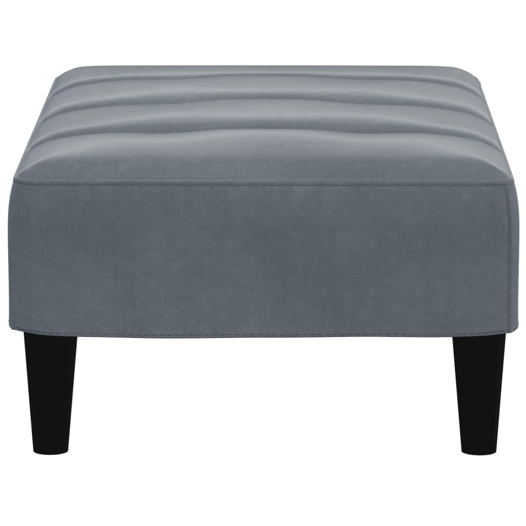 vidaXL Reposapiés de Terciopelo Gris Oscuro 77x55x31 cm