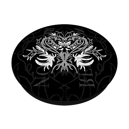 Trashy Y2K Aesthetic McBling 2000s Fairy Grunge Trashcore PopSockets Swappable PopGrip, Black - Image 2