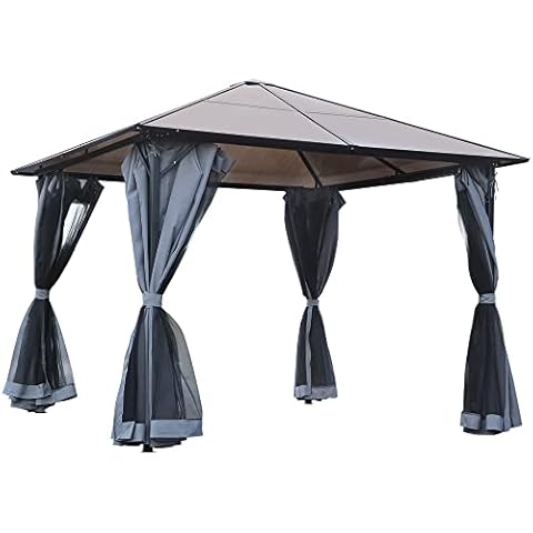 Outsunny 3 x 3m Aluminium Gazebo with Hardtop Cover