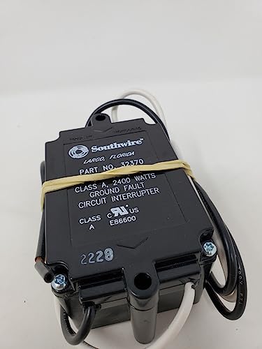 SOUTHWIRE 18900000 – 20 Amp GFCI Breaker, RV Module Panels Temp Boxes – Black GFCI Circuit Breaker w/Safe Plug Replacement & Reliable Power Protection for Indoor & Outdoor Use, 120V