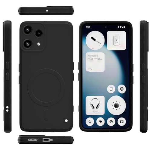 Image of Back Cover | MagFit Ring Design (Non-Magnetic) | Shockproof Case | Anti-Slip Grip | Raised Camera Edges | Slim Protective Case for Nothing Phone (3a) Lite 5G (Matte Black)