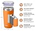 SUNWILL Travel Coffee Tumbler 20 oz, Insulated Mug with Lid, Stainless Steel Cup for Hot and Cold Drinks, Powder Coated Orange