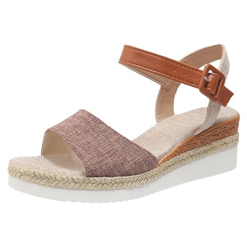 Girls' Flatform Espadrille Sandals Open Toe Adjustable Ankle Strap Dressy 2025 Comfortable Low Slip On Wedge Platform Buckle Summer Casual – Open-Toe Strap Shoes