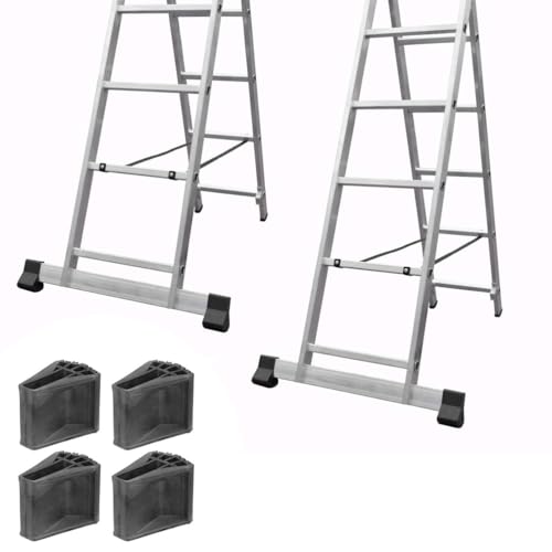 Pies de escalera plegable en PVC negro elástico antideslizante 2