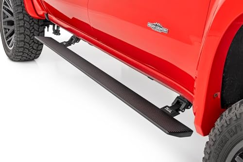 Rough Country Power Running Boards with LED Step Lights for Chevy Silverado/GMC...