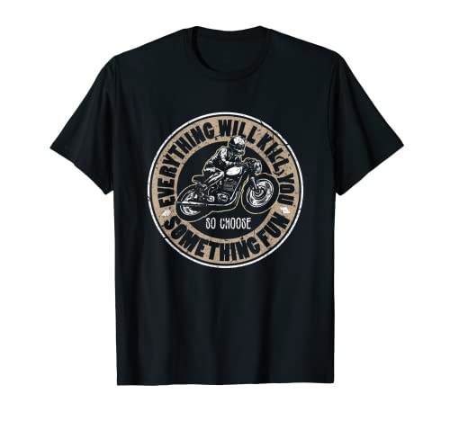 Biker tun etwas Lustiges, Vintage-Bike-Racer-Abnutzungseffekt T-Shirt