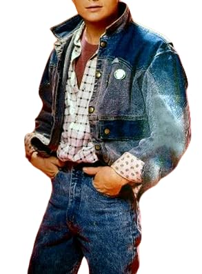 Back To Future Marty-McFly Grey Denim Jacket Mens-Retro Vintage Mcfly Jean Jacket2