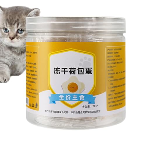 Trautas de Entrenamiento para Mascotas: bocadillos de de Huevo liofilizado para Gatos, Perros y Cachorros, golosina Saludable en el hogar con Alta proteína, Recetas Naturales, recompensa