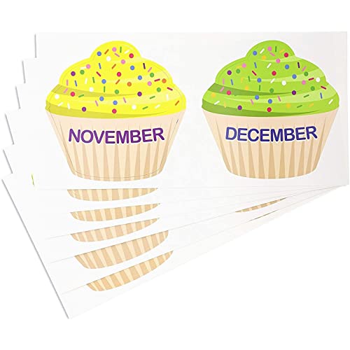 63 Piece Set Cupcake Cutouts For Bulletin Board And Student Birthdays, Classroom And Teacher Supplies #TOP2