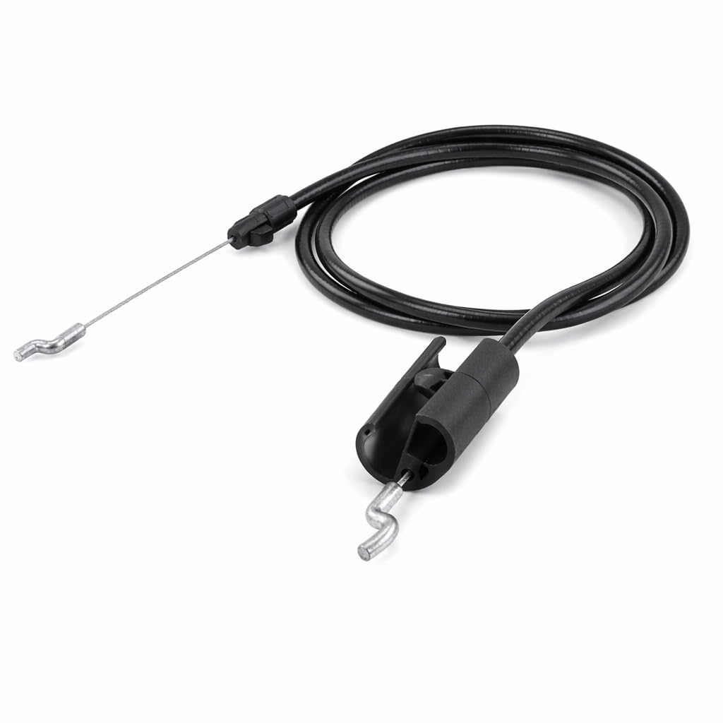 135cm Universal Lawn Mower Throttle Control Cable, Petrol Lawnmower Clutch Drive Cable with Z Bend End, Engine Zone Control Wire Replacement, Durable Lawn Mower Accessories for Most Petrol Lawn Mowers
