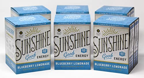 Sunshine Sparkling Energy Drink, Blueberry Lemonade, Vitamin B12, Electrolytes, 70Mg Natural Caffeine, 12Oz, (Pack Of 24) #TOP2