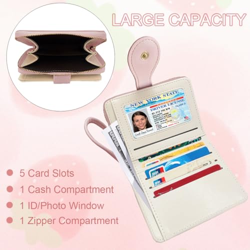 Image of Cute Print Wallet Blueberry Strawberry Cherry Wallet with Credit Card Holder Zipper Coin Purse for Women Girls (RABBIT)