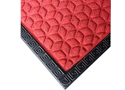 Waco Creation Polypropylene Anti Slip Door Mat for Home Entrance (40 x 60 CM, Maroon Vevo Drive)