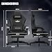 GTPLAYER Big and Tall Gaming Chair 400lbs Heavy Duty Office Chair with Foot Rest, High Back Pocket Spring Ergonomic Computer Chair for Adults, Wide Comfy Seated Cushion with Linkage Armrests, Black