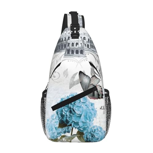 Sac à dos à bandoulière léger homme imprimé floral