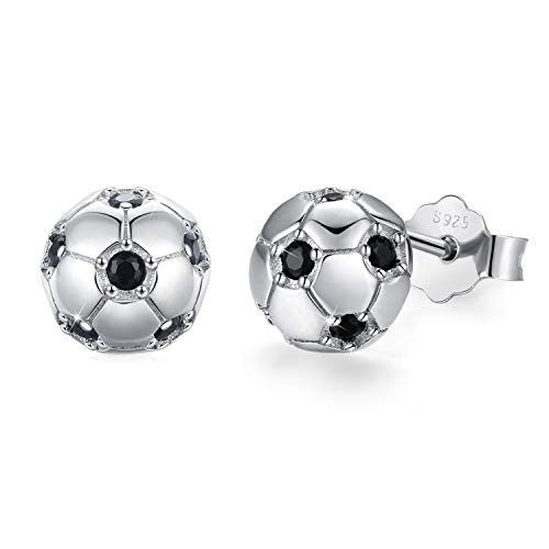 Pendientes de bolas de fútbol para llevar al colegio y los entrenamientos diarios
