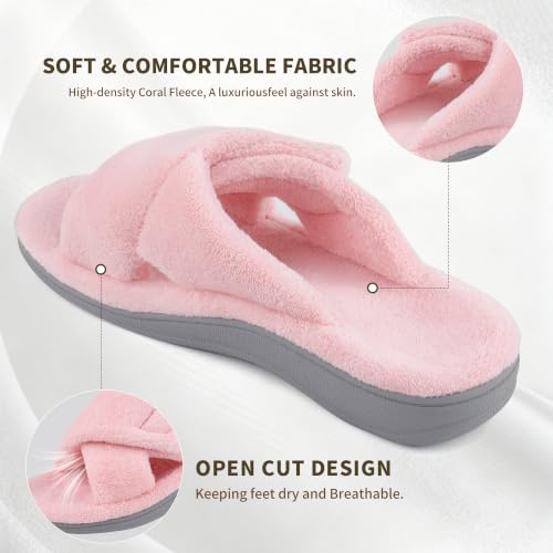 Image of BCSTUDIO Women's Orthopedic House Fuzzy Slippers with Arch Support