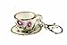 Miniblings Kaffeetasse Teetasse Tasse Charm Porzellan Kaffee Tee Goldrand - Handmade Modeschmuck I Kettenanhänger vergoldet - Bettelanhänger Bettelarmband - Anhänger für Armband